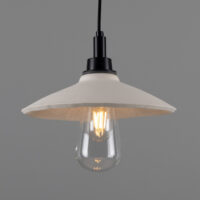 Pyrus Bathroom Pendant, Matte White Striped, Matte Black, IP44