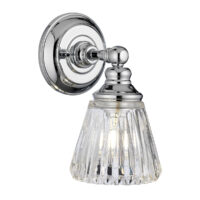 Quintiesse QN-KEYNES1-BATH Keynes Contemporary Bathroom Wall Light In Polished Chrome IP44