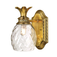 Elstead HK-PLANTATION1-BATH-BB Plantation Bathroom  Wall Light In Burnished Brass Finish IP44