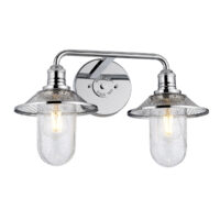Quintiesse QN-RIGBY2-BATH-PC Rigby 2 Light Bathroom Wall Light In Polished Chrome Finish IP44