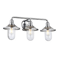 Quintiesse QN-RIGBY3-BATH-PC Rigby 3 Light Bathroom Wall Light In Polished Chrome Finish IP44