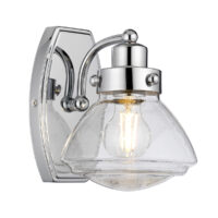 Quintiesse QN-SCHOLAR1 Scholar 1 Light Bathroom Wall Light In Polished Chrome Finish IP44