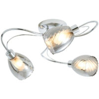 Wholesale Domestic - Forum Veria 3 Light Bathroom Ceiling Light Smoke, Chrome IP44