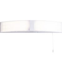 Salford Bathroom Shaver Wall Lamp In White Finish
