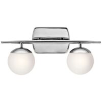KL/JASPER2 BATH Jasper 2 Light Bathroom Wall Light In Polished Chrome