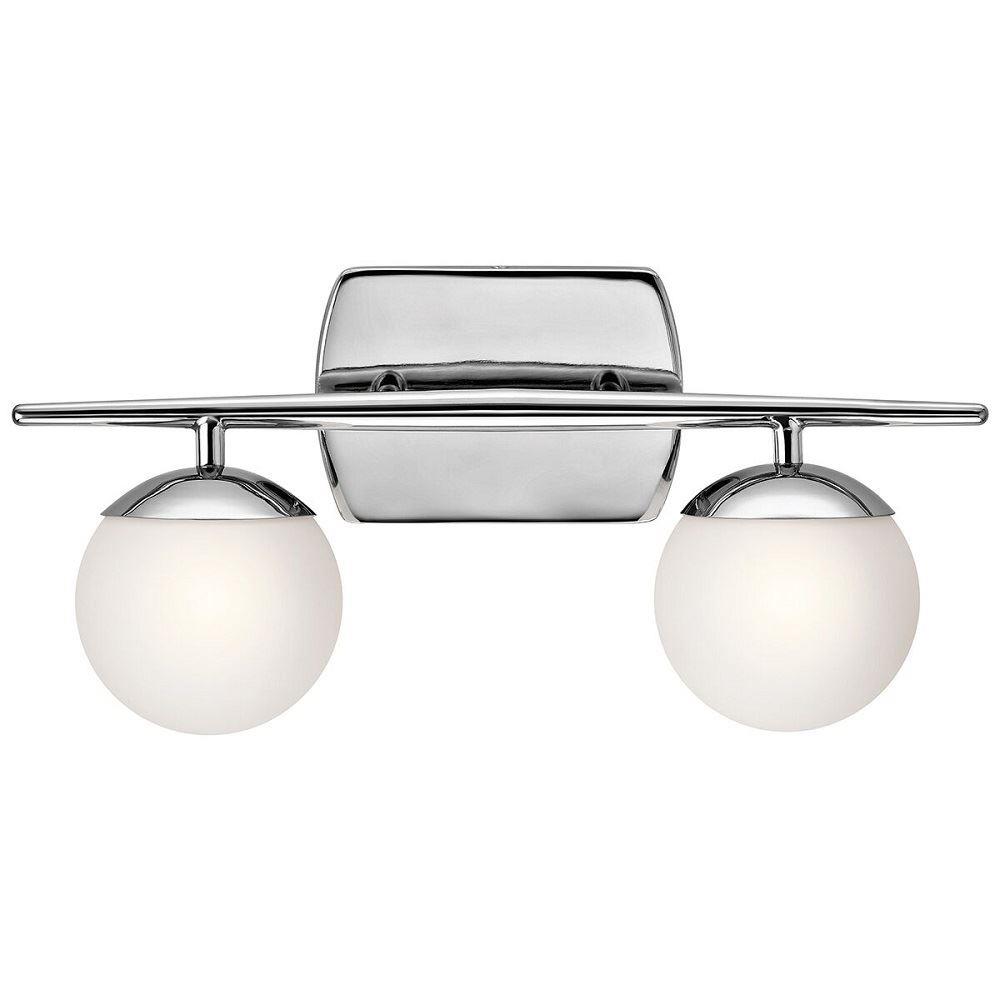 KL/JASPER2 BATH Jasper 2 Light Bathroom Wall Light In Polished Chrome