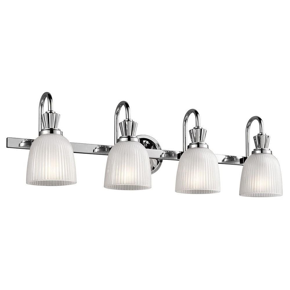 KL/CORA4 BATH Cora 4 Light Bathroom Wall Light In Polished Chrome