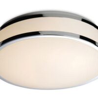 Firstlight 8342CH Atlantis LED Flush Bathroom Ceiling Light with Chrome