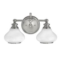 HK/AINSLEY2 BATH Ainsley 2 Light Bathroom Wall Light In Polished Chrome