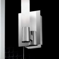 Franklite WB981 Bathroom Wall & Mirror Light With Opal Glass