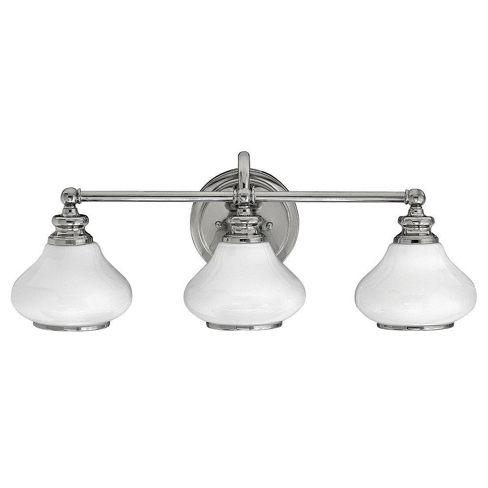 HK/AINSLEY3 BATH Ainsley3 Light Bathroom Wall Light In Polished Chrome
