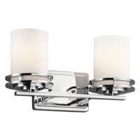 KL/HENDRIK2 BATH Hendrik 2 Light Bathroom Wall Light In Polished Chrome