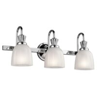 KL/CORA3 BATH Cora 3 Light Bathroom Wall Light In Polished Chrome