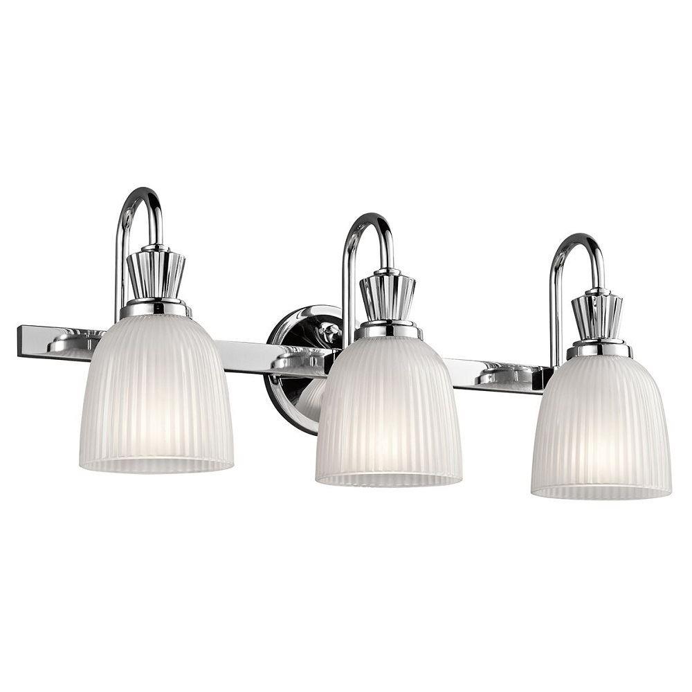 KL/CORA3 BATH Cora 3 Light Bathroom Wall Light In Polished Chrome