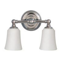 FE/HUGOLAKE2 BATH Huguenot 2 Light Polished Chrome Bathroom Light