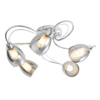 Veria 5 Light Bathroom Ceiling Light Smoke, Chrome IP44